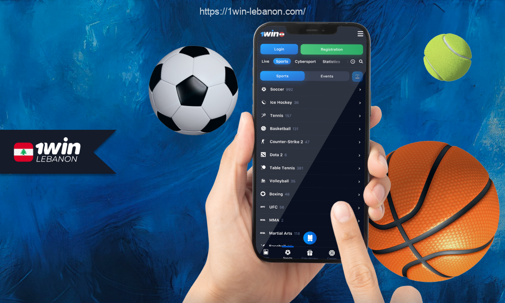 Lebanese can bet on all official matches in more than 40 sports through the 1win app